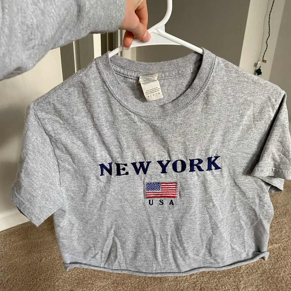 Cropped graphic t shirt